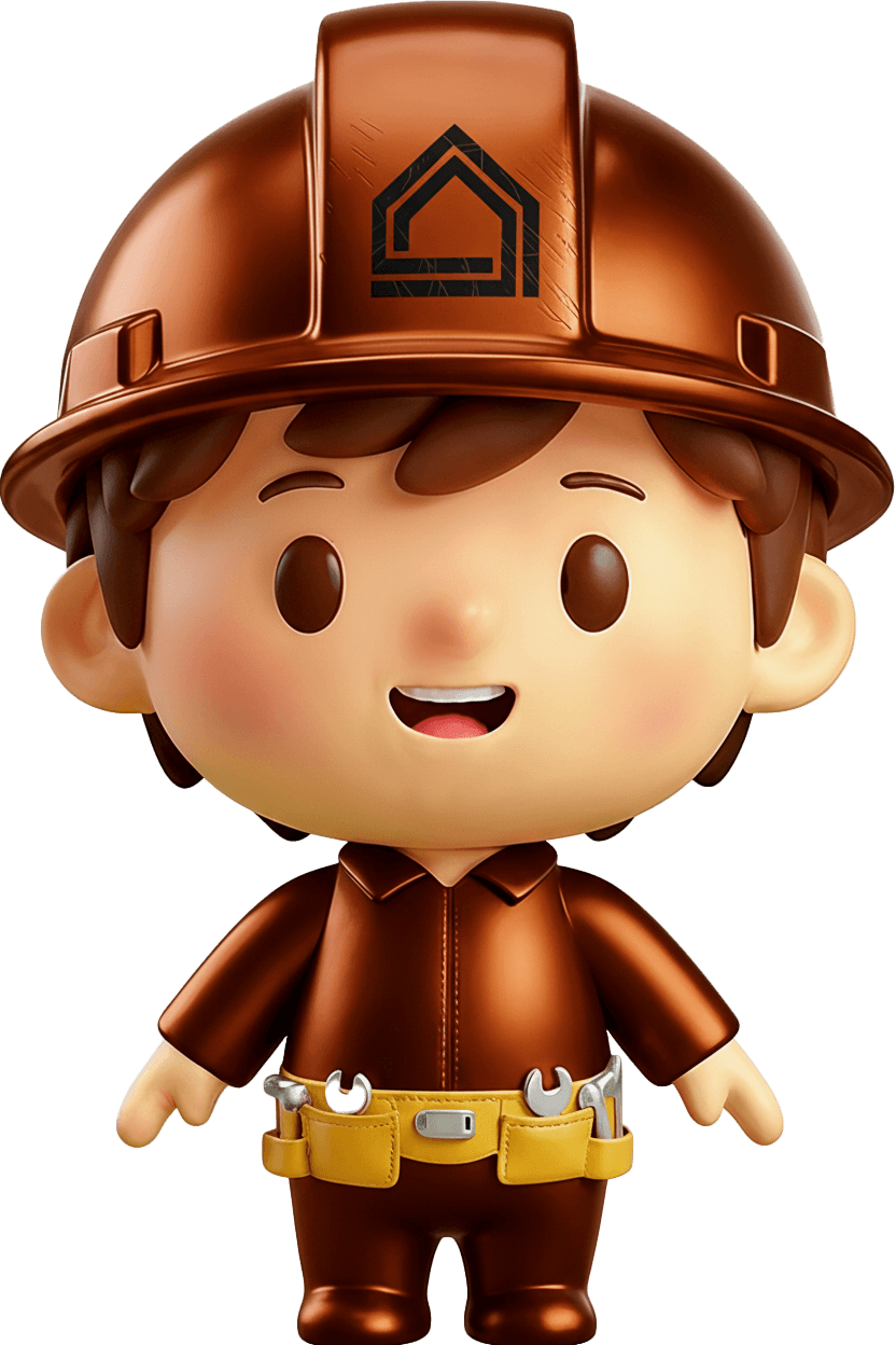 Copper colored AI agent character