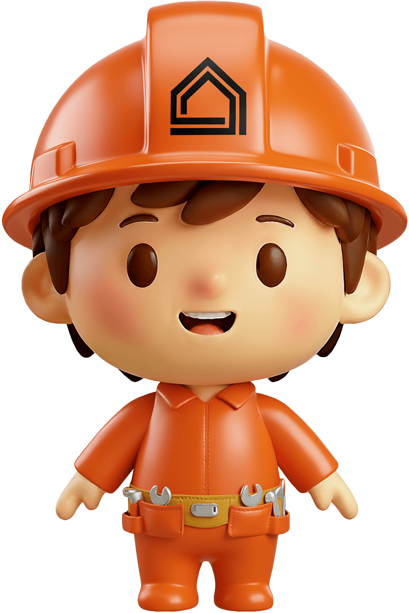 Orange colored AI agent character