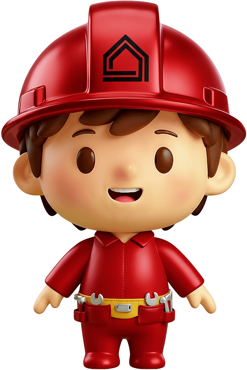 Red colored AI agent character