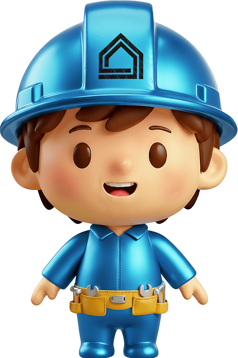 Sky blue colored AI agent character