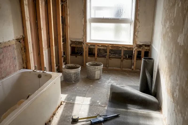 Bathroom remodel steps in the correct order
